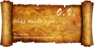 Olaj Valéria névjegykártya
