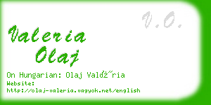 valeria olaj business card